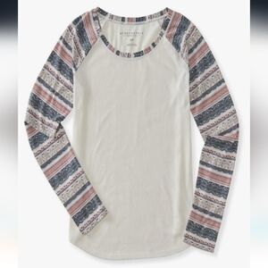 Aeropostale long sleeve white tissue shirt